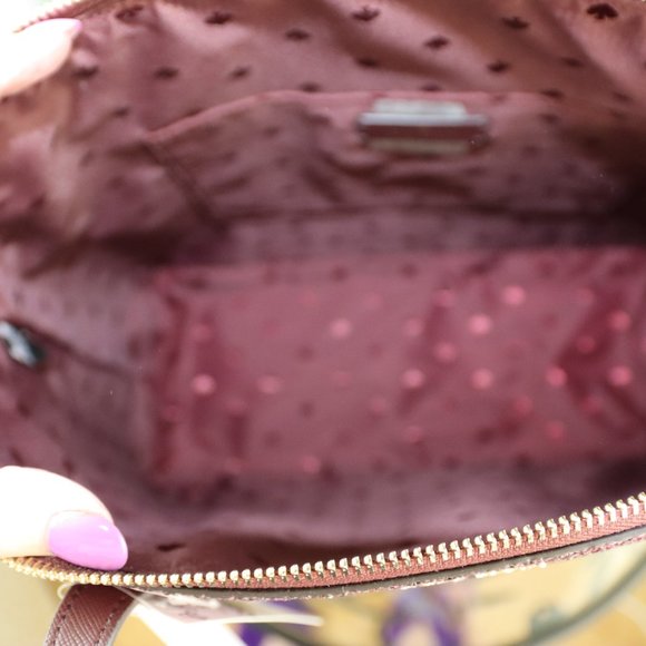 NWT Kate Spade Cherrywood Tote/Shoulder Bag & Glitter Trim - Picture 13 of 17